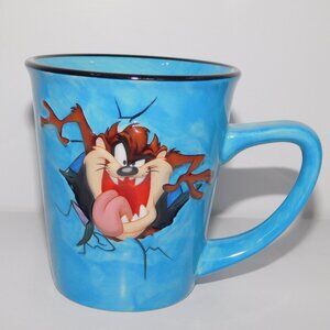 VTG Looney Tunes Taz Tasmanian Devil Blue 3D Breakthrough Coffee Tea Mug